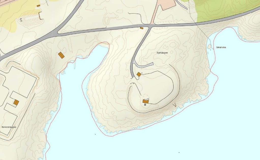 Side: 7 Ifølge kvartærgeologisk kart består området av bart fjell med stedvis tynt dekke. Fjellet er kalkglimmerskifer og kalksilikatgneis (ref. Berggrunnskart fra NGU).