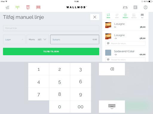 S. 12 RETURNER ET PRODUKT TRINN 2/2 2/2 Ved retur mot kvittering (anbefales) 1. Trykk på returnknappen, og tast eller skann inn kvitteringsnummeret i innput-feltet. 2. Velg så de produktene som ønskes returneret, og trykk så på Returner varer -knappen nederst i vinduet for at returnere dem med den pris de ble solgt for.