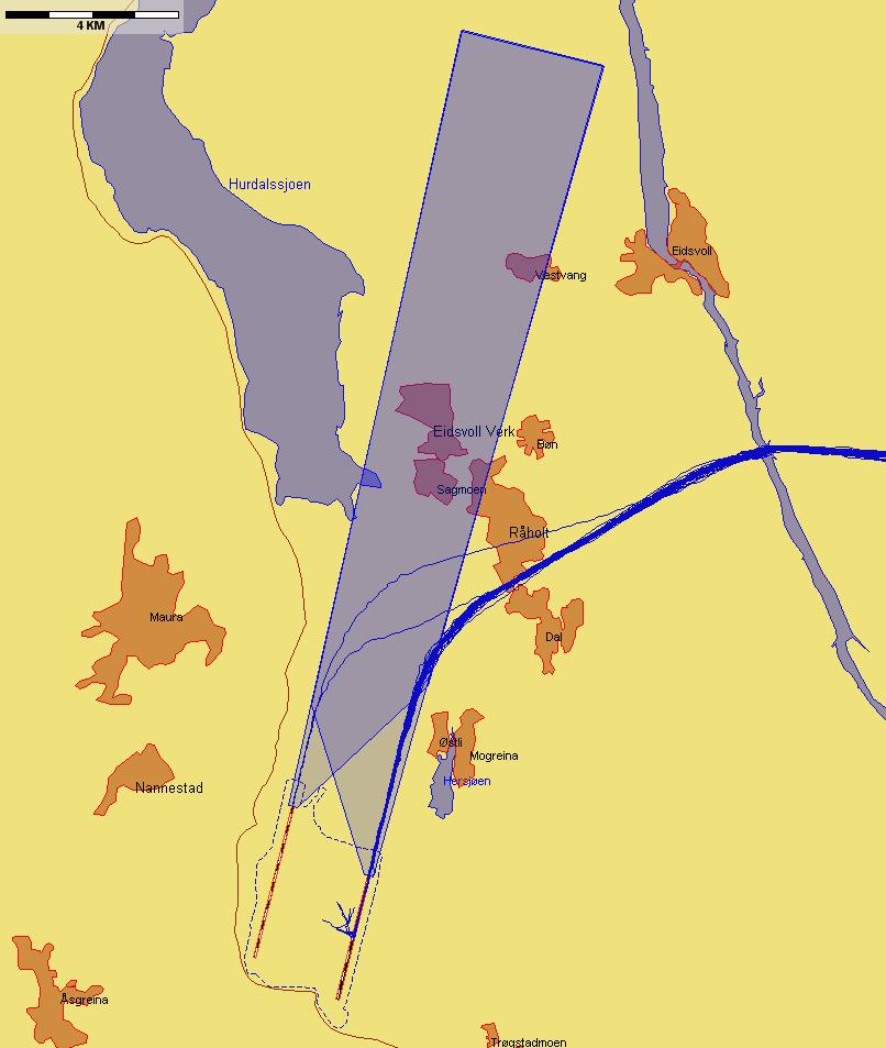 9.3.4 Kurvede landinger, traséutskrifter Følgende traséutskrifter viser landingene for de ulike kurvede innflygingene til Oslo Lufthavn, Gardermoen for gjeldende