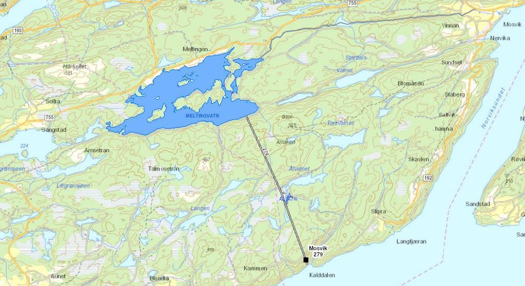 1.1 Mossa Regional vannforvaltningsplan satte miljømålet GØP med utsettelse til 2027 for Mossa.