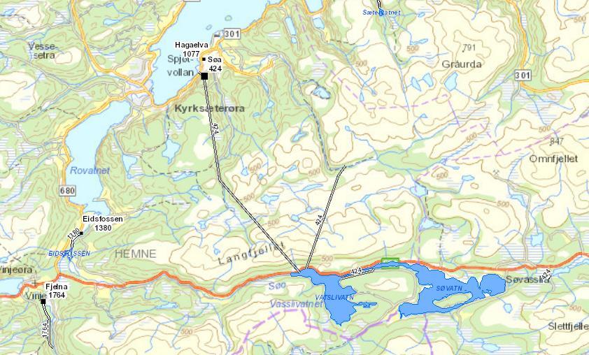 1.2 1.1 Søavassdraget Ble opprinnelig fremmet for oppprioritering fra 1.2- til 1.1- vassdrag for VRU, men uenighet fra NVE gjorde at denne ikke ble opp-prioritert allikevel.