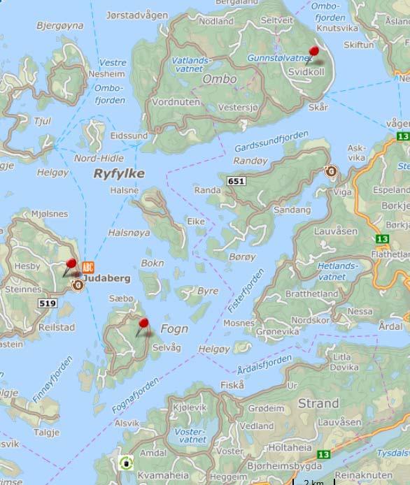 Eksempel Finnøy Område Judaberg Reservestrøm for basestasjoner Telenor (Domfjellet) Telia (Raunehagen) ICE