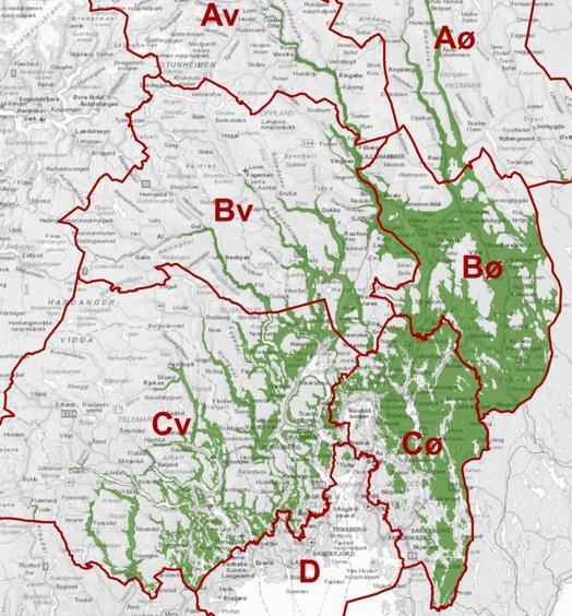 Bruksområde Sanderud A-2-3, B1-3, C2-3, D3 Bruksområde