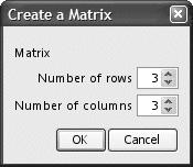 Matrise-sjablon (m x n) Katalog > Merk: Hvis du oppretter en matrise med et stort antall rader og kolonner, må du muligens vente en liten stund før den vises på skjermen.