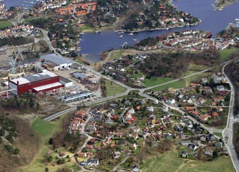 Fotoillustrasjonen viser muligheter for nye bygg og utvikling ved dagens Lumberkryss. Alternativ 1 A fortsetter i tunnel frem til Vågsbygd Ringvei.