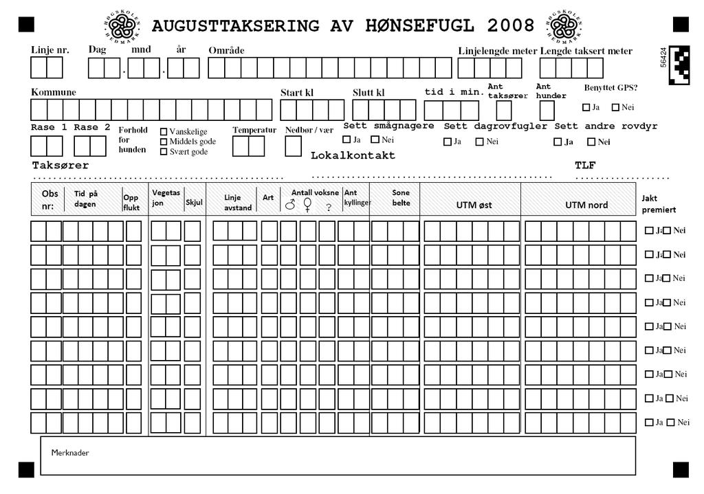 RYPEFORVALTNINGSPROSJEKTET 2006 2011 rapport