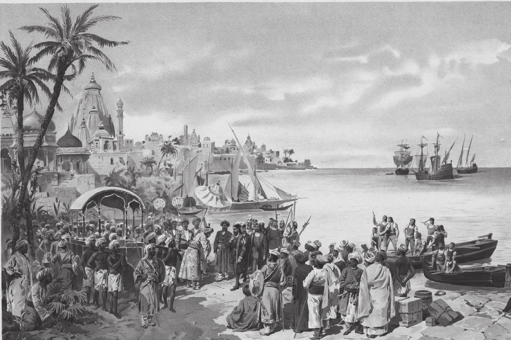 jakten på de forsvunne promillene Den portugisiske sjøfareren Vasco da Gama ankommer Calicut (Kozhikode) i India, 1498. galeien, i rikdom og luksus, i lidelse og brutalitet.