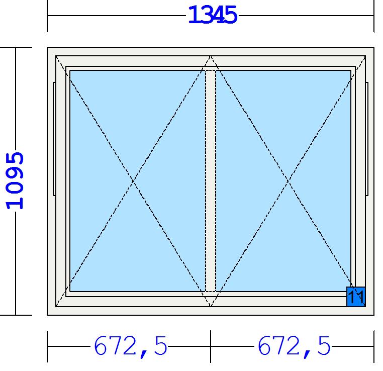 729,00 H-hondtak vinyl, hvítt 90/49 Karm Post Uttan glas v334 PTS90 (1345x1095) 4.