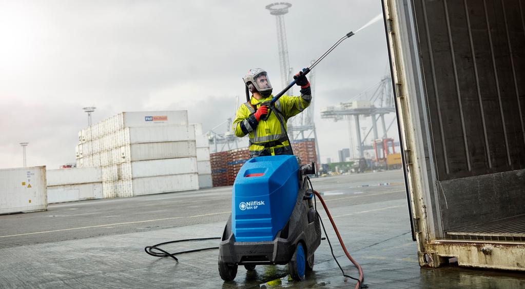 MH 6P Hardfør og effektiv - til de krevende rengjøringsoppgavene TEKNISKE SPESIFIKASJONER MH 6P-200/1300 FA Pumpetrykk (bar/mpa) 200/20 Vaskekraft (kg) 6.