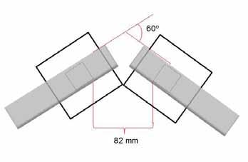 Justerbar hjørneløsning 30-60 Justerbar hjørneløsning brukes i kombinasjon med to ende