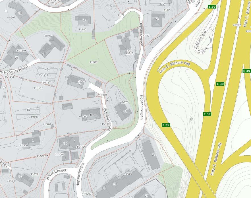 2. Oversiktskart område. Figur 4: Utsnitt fra Atlas.no - eksisterende situasjon 2. 2. Biltrafikk 2.2. ÅDT Turproduksjon innenfor planområdet. Det er i dag etablert en bolig innenfor planområdet.