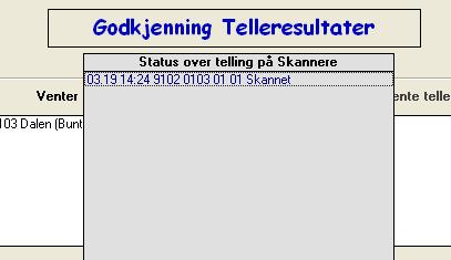 Oversikt Jobbstatus Trykk på knapp Jobbstatus. Dette pop up bildet viser jobber som går på skannersystem. Fjern oversikten ved å trykke en gang til på knappen.