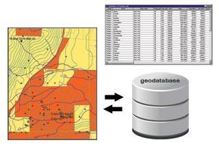 Разлике у конвенционалним и просторним базама података: Управљање великим бројем географских карактеристика Подржавање комплексних концепата за опис геометријских особина Спецификација тополошких