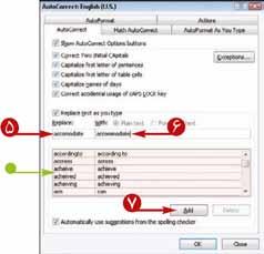 برای بستن کادر محاورهای تصحیح خودکار Ok را کلیک کنید. برای بس تن کادر محاورهای Word Options روی Ok کلیک کنید.