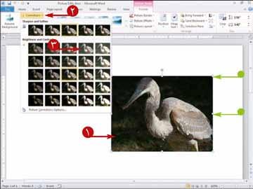 فصل دهم کار با گرافیکها اصالح روشنایی و تقابل رنگ تصویر میتوانید روش نایی و تقابل رنگ یک عکس Clip Art یا تصویر صفحه را جهت و بهتر کردن وضوح آن