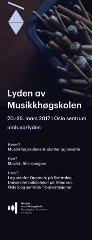 Ekstern kommunikasjon 2. februar blir en egen kalender for Lyden av Musikkhøgskolen etablert på nett.