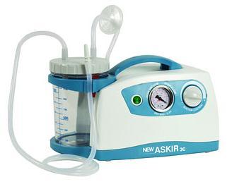 New Askir 30 - este o unitate de aspirație electrica pentru aspirarea lichidelor corpului, pe cale orală, nazală și aspirație traheală la adulti sau copii.