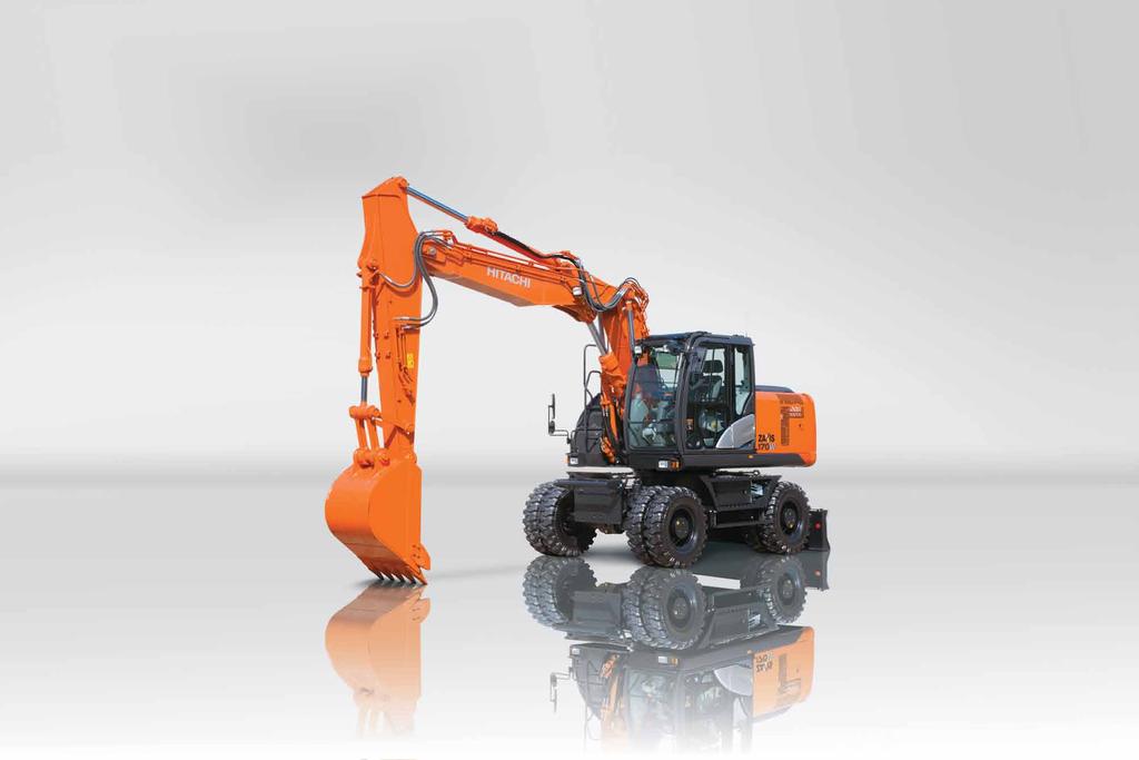 Konstruksjonen til den nye middels store Hitachi ZAXIS 170W-gravemaskinen er inspirert av ett mål å nå dine målsettinger.