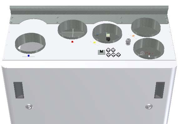 Friskluft Tilluft Avtrekk Ventilatoravtrekk Avkast (Skisse viser AHU 300 BV) Avkast