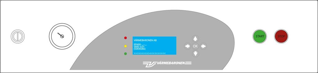 Manøverpanel kjeler 350 600 Rød indikering Slukket er normalt Blinker er alarm/feil Tekstvindu viser feilen når man trykker på OK Gul indikering Slukket er normalt Blinker er varsel Tekstvindu viser