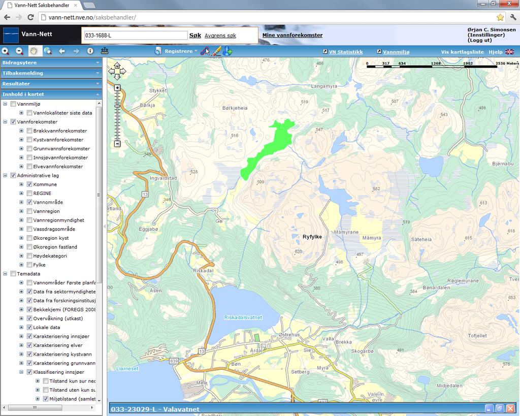 Valavatnet (033-23029-L) Små, kalkfattig, klar, grunn (innsjø) God (påvirkningsanalyse) Liten grad