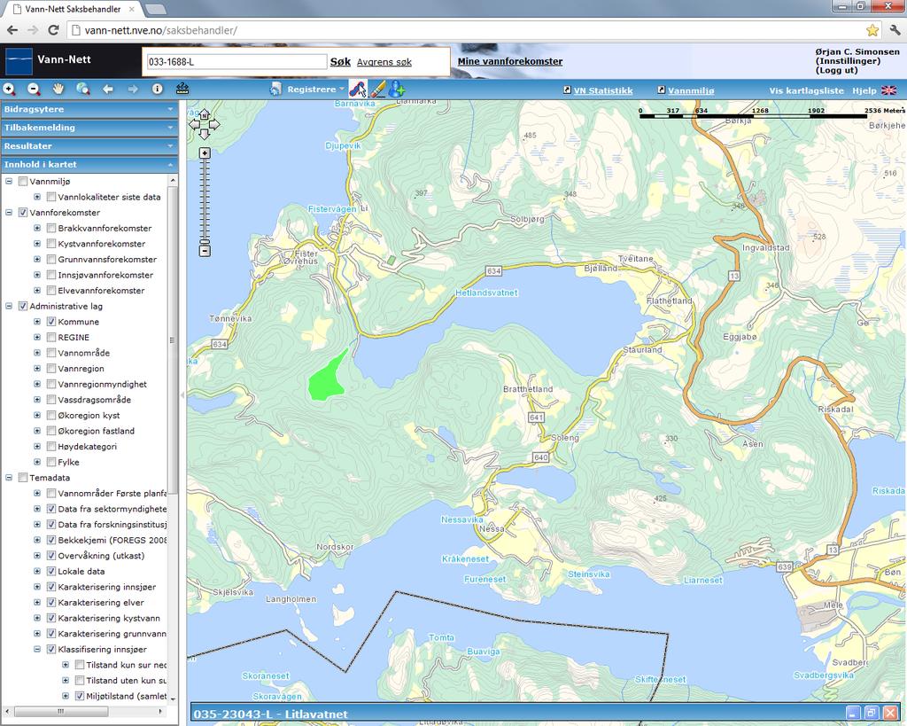 Litlavatnet (035-23043-L) Små, kalkfattig, klar, grunn (innsjø) God