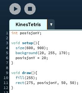 Når vi skal lage en variabel i Processing, så må vi si hvilken datatype variabelen skal inneholde. Eksempler på datatyper kan være int for heltall, float for desimaltall, eller String for tekst.