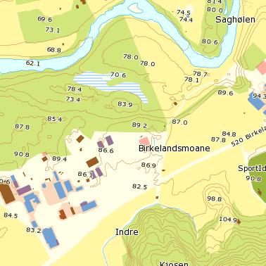 5 OMGIVELSER 5.1 Digitalt kartgrunnlag og topografi Beregningsprogrammet NORTIM kan ta hensyn til topografi ved beregning av støykart.