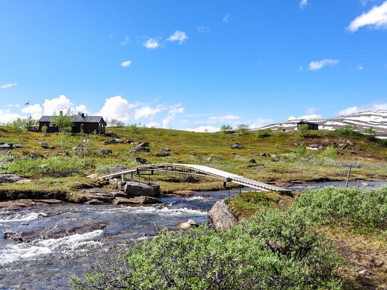 Brua over Vasskardelva mellom Altevasshytta og Gaskashytta, E 1