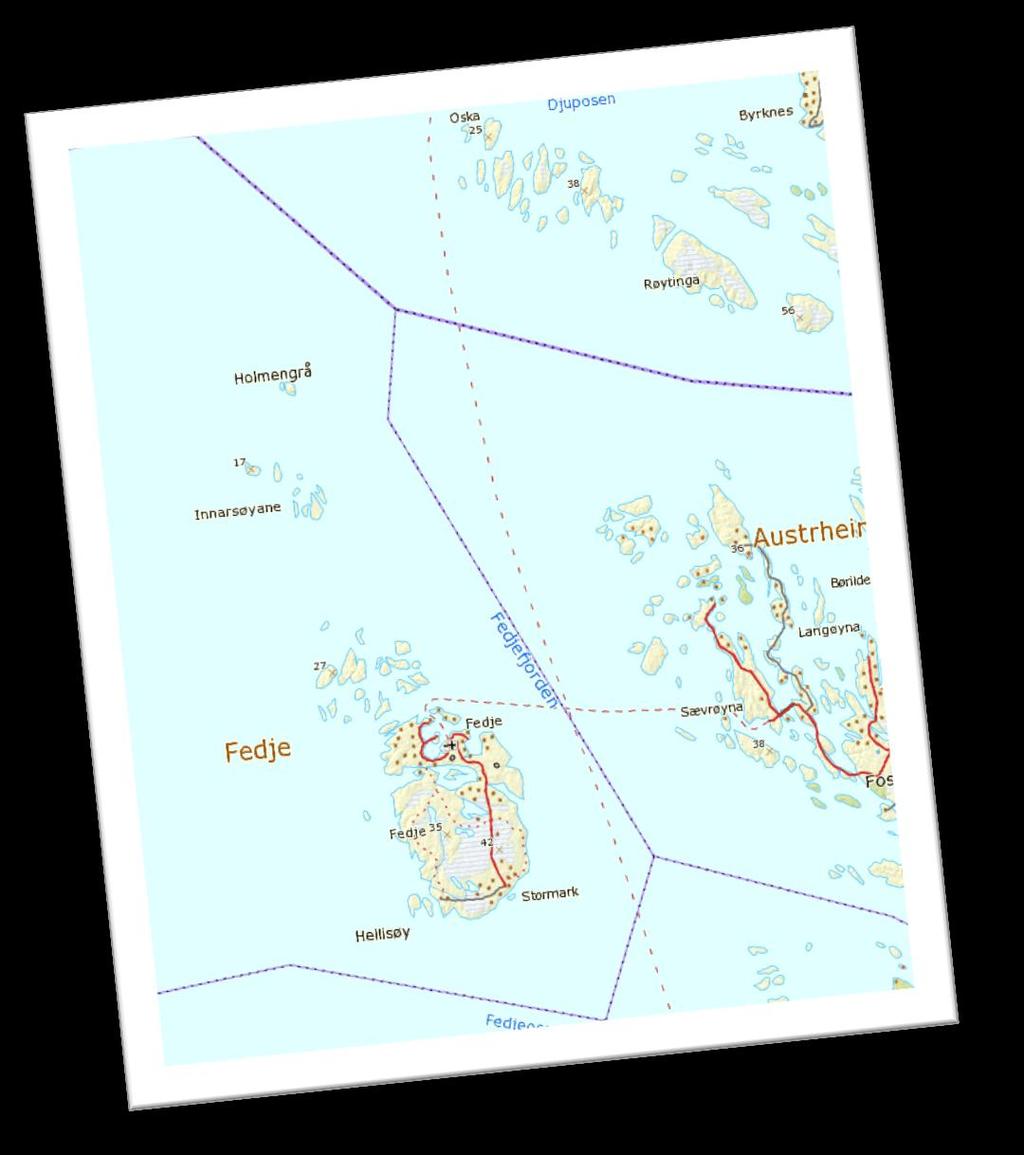 2 KOMMUNEN Fedje kommune ligg på ei øy heilt nord Hordaland fylke. Innbyggartal i kommunen var pr 01.01.2011 på 587 (SSB).