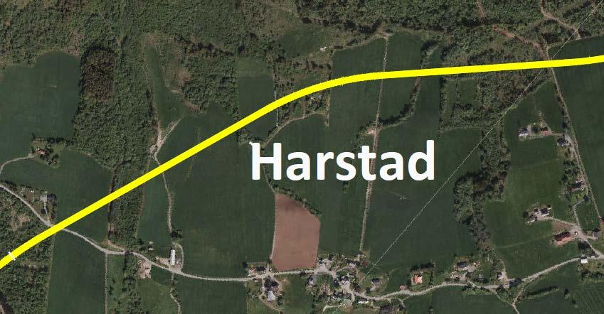 4.3.3 Harstad Frå Batnfjordselva og opp mot Harstad ligg vegen først på ei lita fylling, og deretter nedsenka i tosidig skjering.