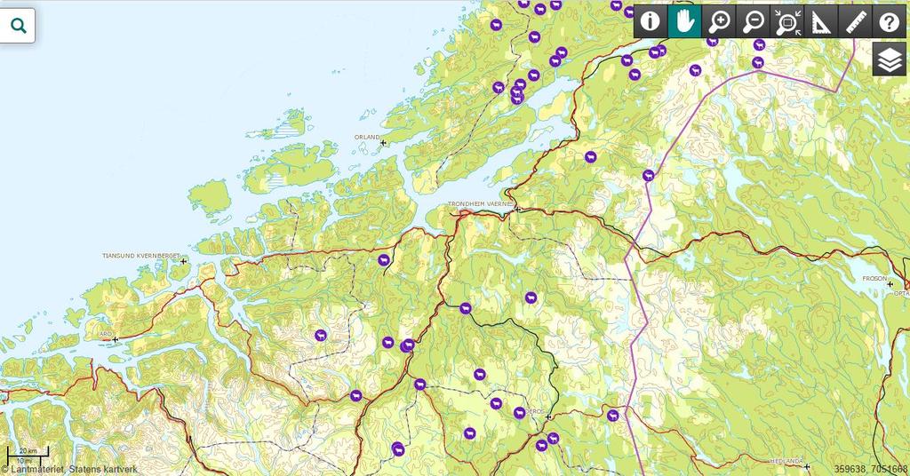 Kongeørnskader 2016 50 24 sauer og 631 lam omsøkt 45 40 35 38 34 36 35 43