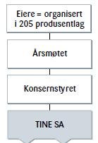 2. Litteratur 2.1. TINE SA og TINE Rådgiving TINE SA er en samvirkebedrift som er eid av rundt 11 400 bønder (TINE Kommunikasjon, 2016a) som er organisert i 205 produsentlag (Fig.