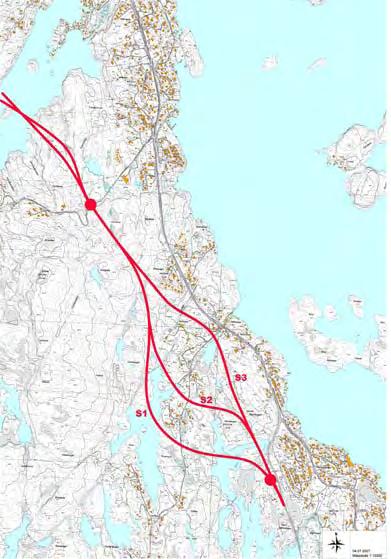 Delprosjekt 3; Sotra nord Rv 561 Kolltveit Ågotnes Delstrekningar Strekninga er del i to parsellar Parsell Kolltveit Fjæreidevegen med alternativa S1, S2 og S3 Parsell Fjæreidevegen Ågotnes med