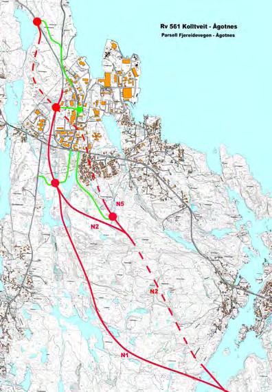 vedlikehalde/drifte Betre på risiko/sårbarhet Alternativ N2: Store anleggs- og vedlikehaldskostnader Dårlegare risiko- og sårbarhet Mindre inngrep i naturmiljøet/landskapet