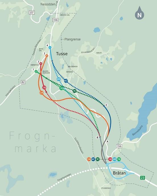 SAKSUTREDNING: Sammendrag: Akershus fylkeskommune har bedt Statens vegvesen om å gjenoppta planleggingen av ny fv. 156 på strekningen Bråtan Tusse som ny hovedatkomst til Nesodden og Nordre Frogn.