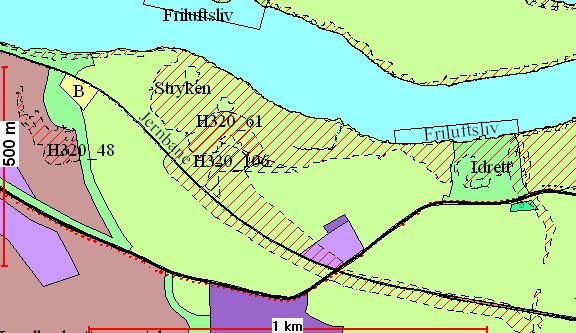 jernbanen. Herfra fortsetter den på sørsiden fram til Nerkollen. Fra Nerkollen vil GS-vegen fortsette fram til fortauet øverst på Rygh (Drammensveien).