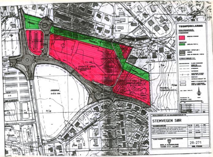 Planen omfatter område nord for Kjelsberg Ring og sør for Stemvegen, vest for offentlig friområde.