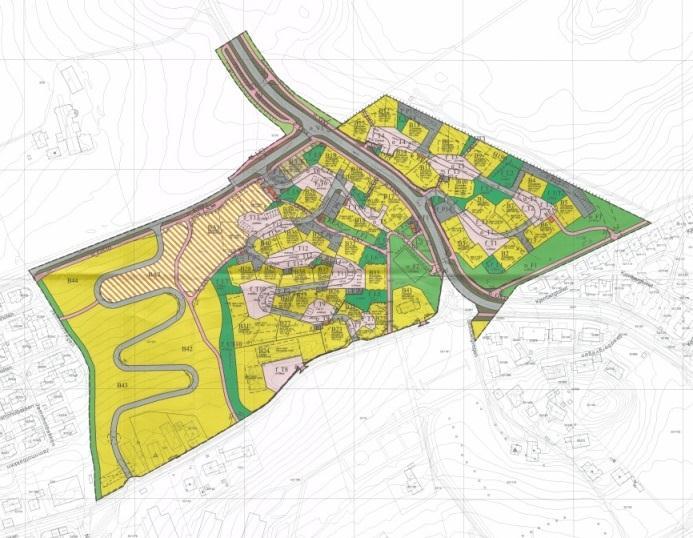 Figur 17 Utsnitt av plan 0381 0309 må være etablert før disse kan bebygges.