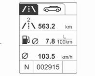 hastighet Trafikkskiltregistrering Veivisning Tur/drivstoff informasjon meny på Uplevel-Combi-displayet