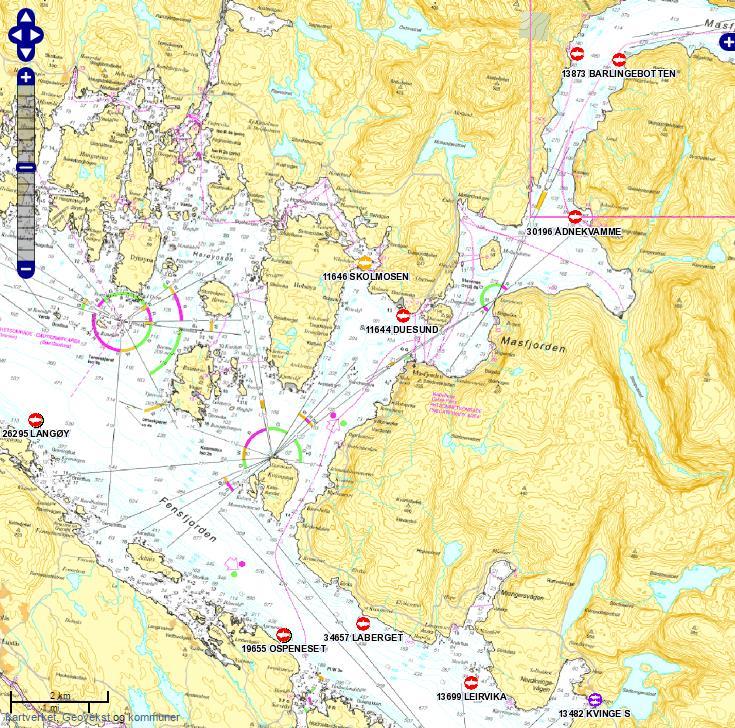 OMRÅDESKILDRING DUESUND OG VERDIVURDERING Lokalitet Duesund ligg i ytre del av den ca. 25 km lange Masfjorden, knappe 5 km frå munningen av fjorden ut mot Fensfjorden (figur 1).