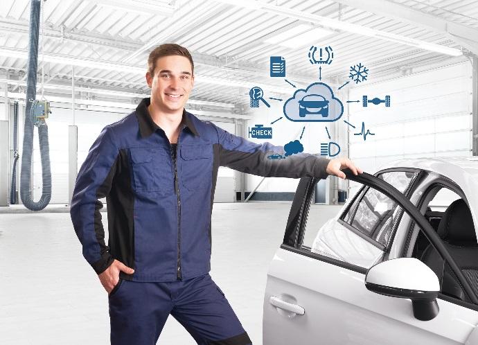 Connected Repair, en ny funksjon som vil forandre hvordan man jobber på verksteder Det integrerte verkstedet: Bosch Connected Repair Med Connected Repair kobler Bosch sammen diagnostisk utstyr som