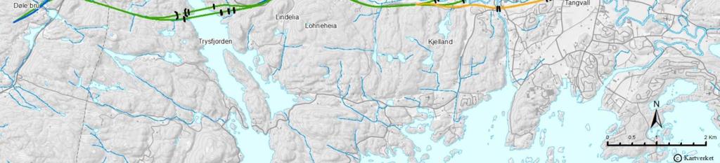 I tillegg til å se på den relative endringen på veglenkene er økningen i snitt og absolutt endring i modellen også benyttet for å justere trafikkmengdene. 5.2.