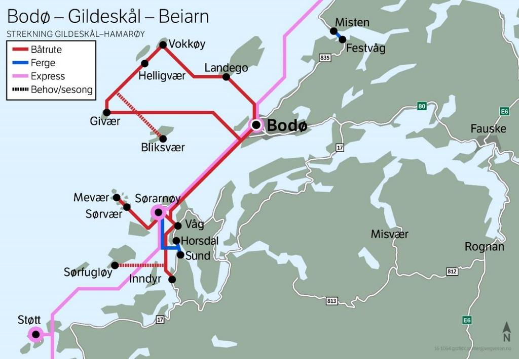 Antall anløp av Horsdal reduseres for å frigjøre kapasitet til en ekstra tur Sør-Arnøy Sund og for å oppnå redusert reisetid mellom Sør-Arnøy og Sund på morgenavgangen.