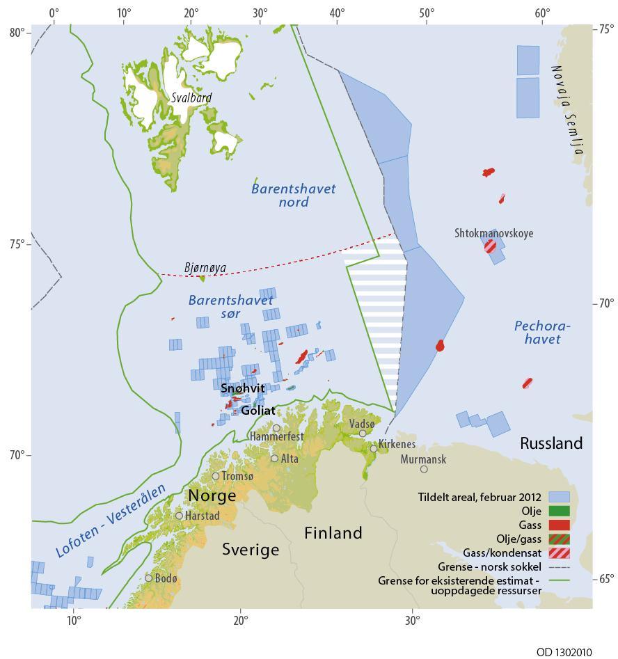 Barentshavet norsk og russisk del Norvarg Ludlowskoye