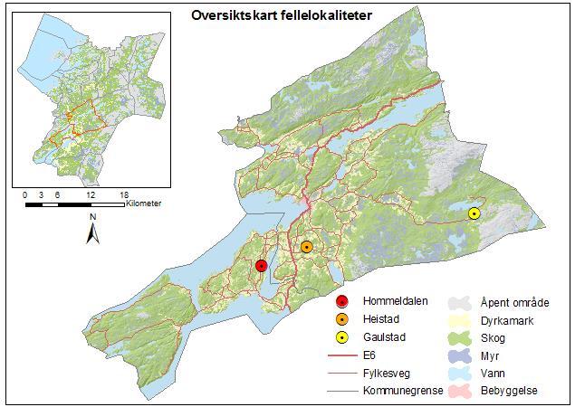 2. Områdebeskrivelse Feltarbeidet i denne oppgaven er lagt til hogstflater på tre lokaliteter i Innherred