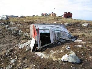 På Lyngvær finnes også e- hus med støpte fundamenter.