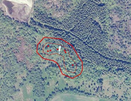 I Kjerkstimarka i Mardal ligger en samling fornminner bestående av tre gravrøyser, to gravhauger, ei kokegrop og ei mulig hustuft