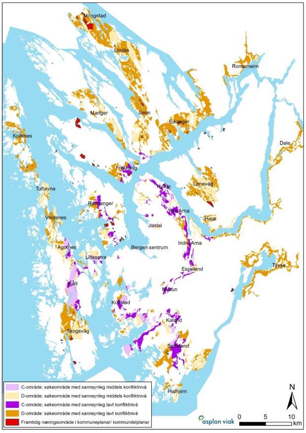 Regional areal- og transportplan for Bergensområdet Vedlegg til Fylkestinget Juni 2017 59 samt utsal frå hagesenter og større planteskular.