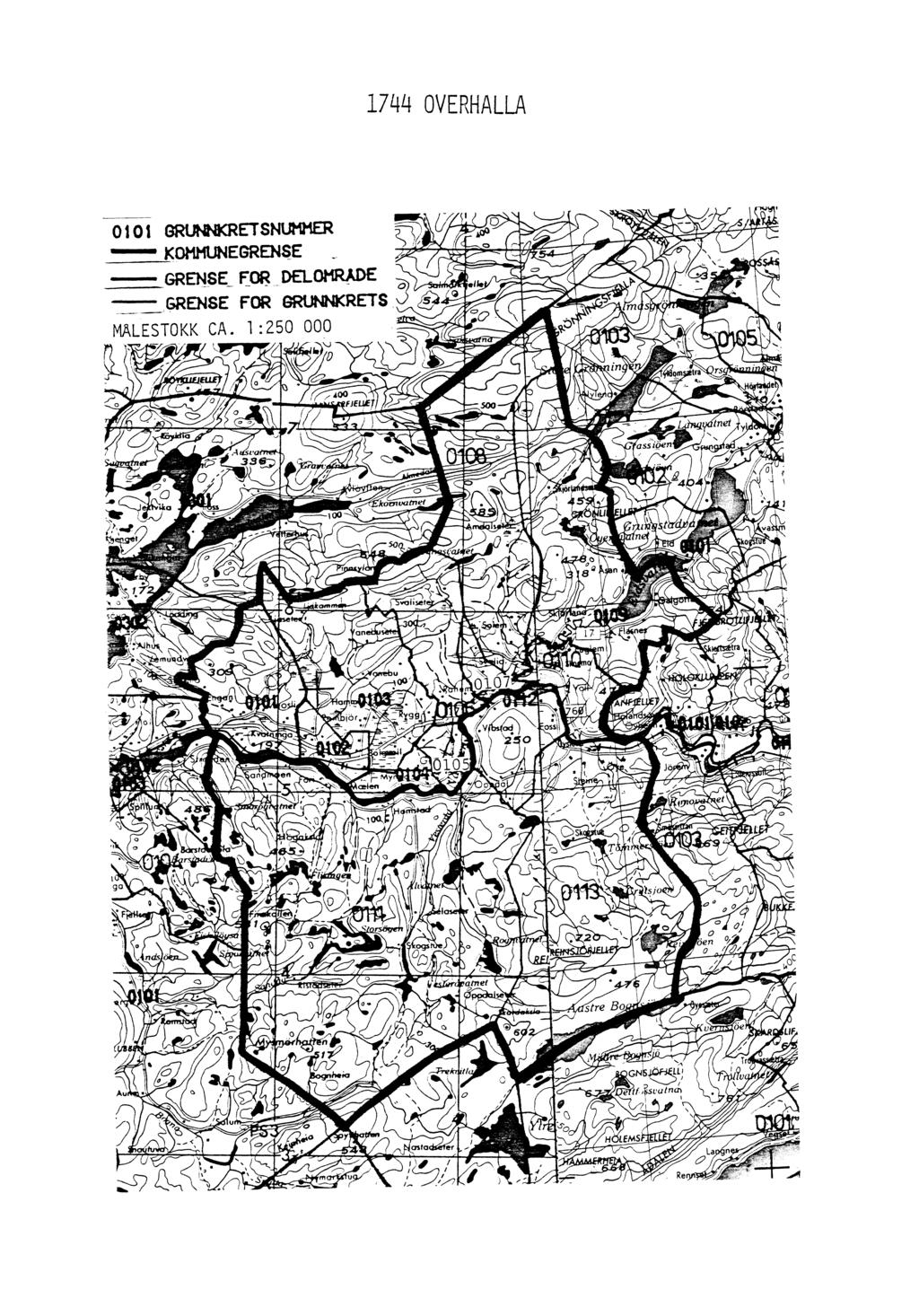 0101 GRUNNKRETSNMER "1"-"" KOMMUNEGRENSE GRENSE FOR Da.